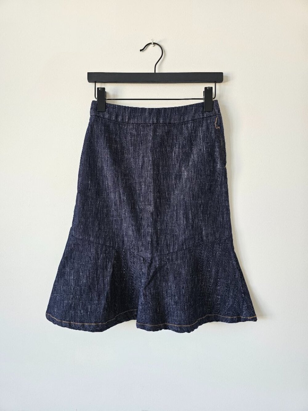 SODA Blue Denim Cotton Blend Stretch Flare Bottom Skirt 160/68A